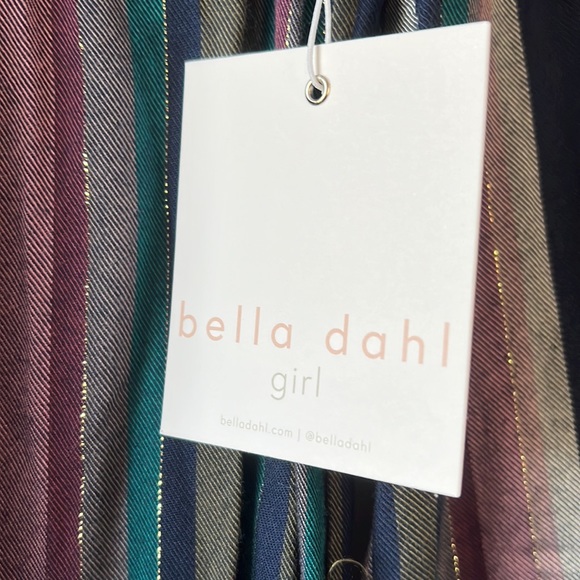 Bella Dahl striped eggplant hue striped shirt dress. Size 14 soft rayon - Picture 4 of 8